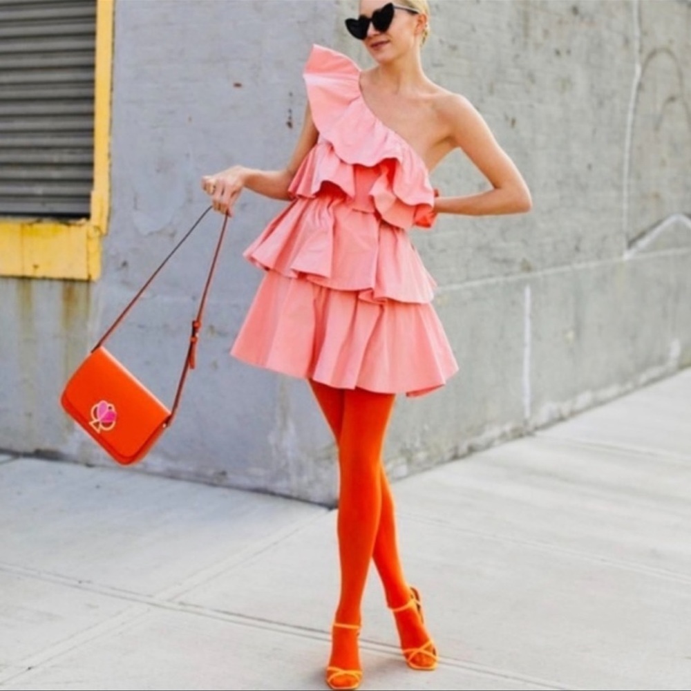 ZARA LIMITED EDITION RUFFLED ASYMMETRIC DRESS - Picture 3 of 17